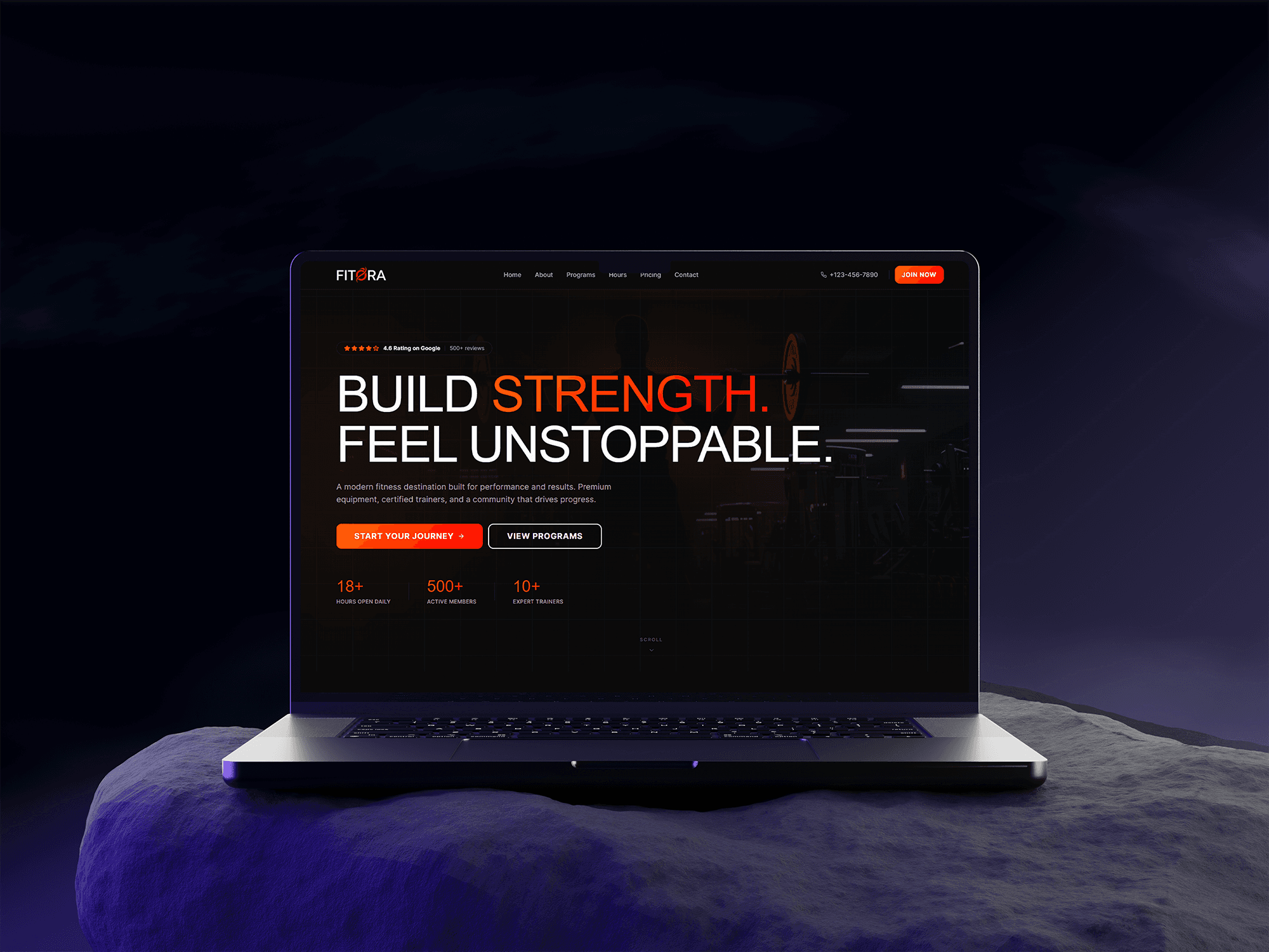 Fitora – Gym Landing Page & Membership System